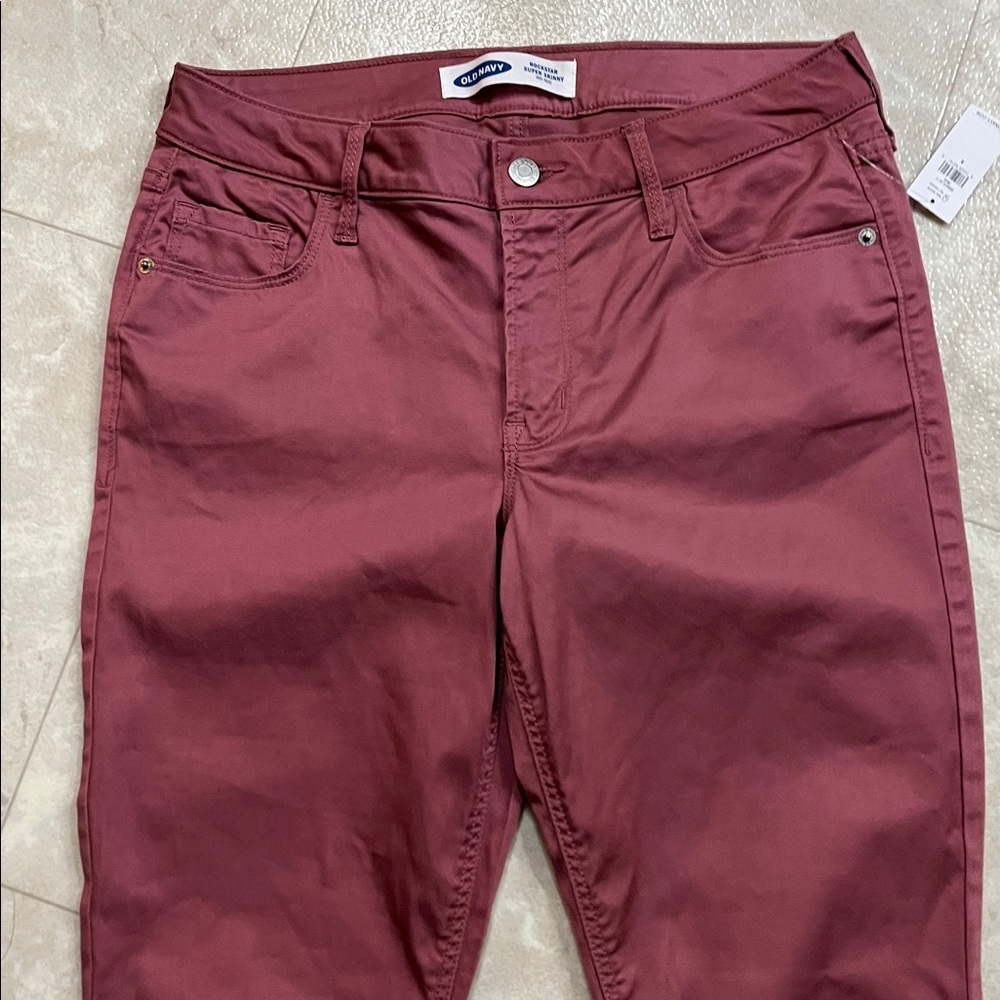 NEW Old Navy Women's Skinny Pink Jeans 8 - Picture 2 of 5